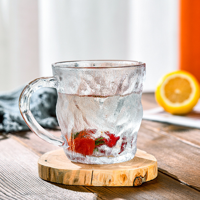 Handmade natural crystal glacier glass water cup