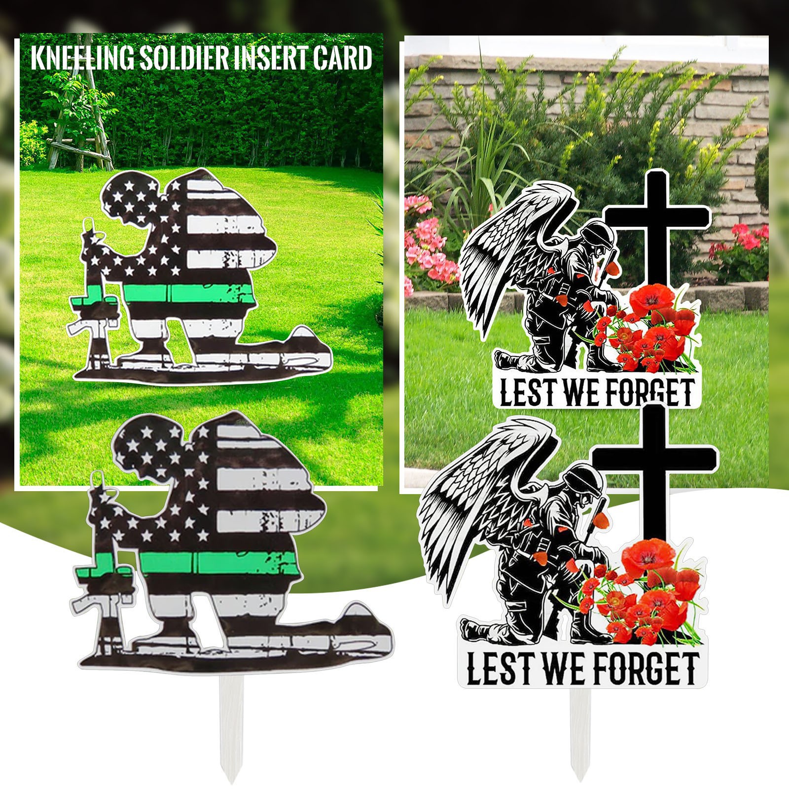 Soldier Silhouette Garden Decoration - Veterans Memorial