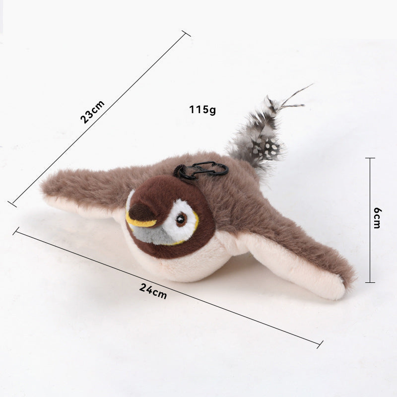 🔥New Year Promotion 48% OFF🎁Plush Electric Flying Bird Cat Toy