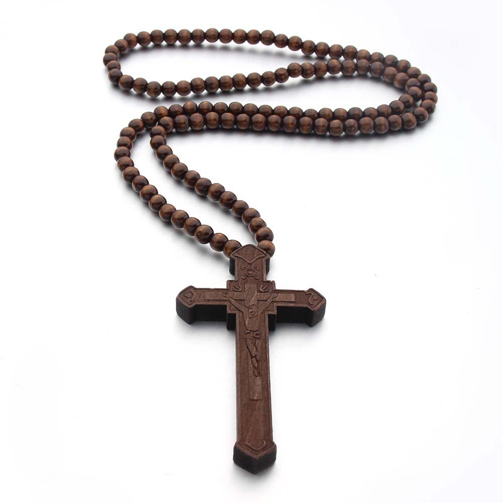 ✝️100% Handmade Jesus Cross Wooden Necklace(𝐉𝐚𝐜𝐤 𝐌𝐢𝐥𝐥𝐞𝐫 𝐇𝐚𝐧𝐝𝐦𝐚𝐝𝐞®)