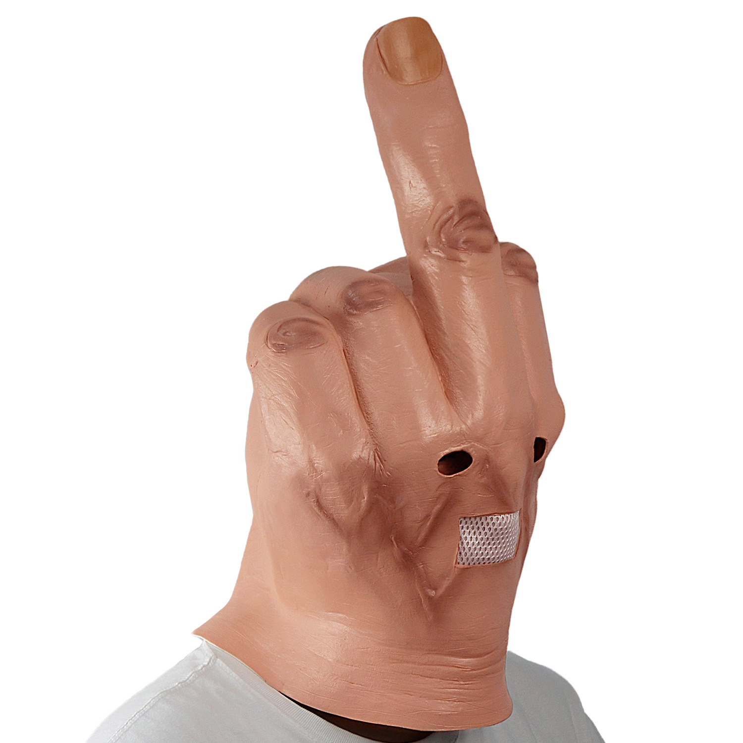 Latex Middle Finger Headgear