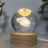 Solar System Ball Wooden Base Lamp