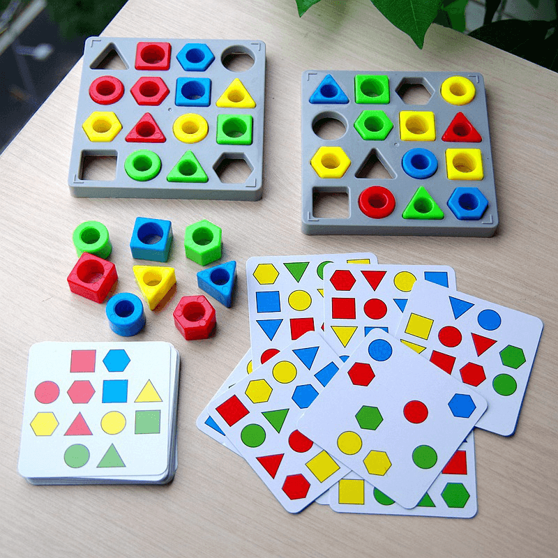 (🎅EARLY CHRISTMAS SALE-49% OFF)SHAPE MATCHING GAME COLOR SENSORY EDUCATIONAL TOY - Buy 2 Get EXTRA 5% OFF & FREE SHIPPING!