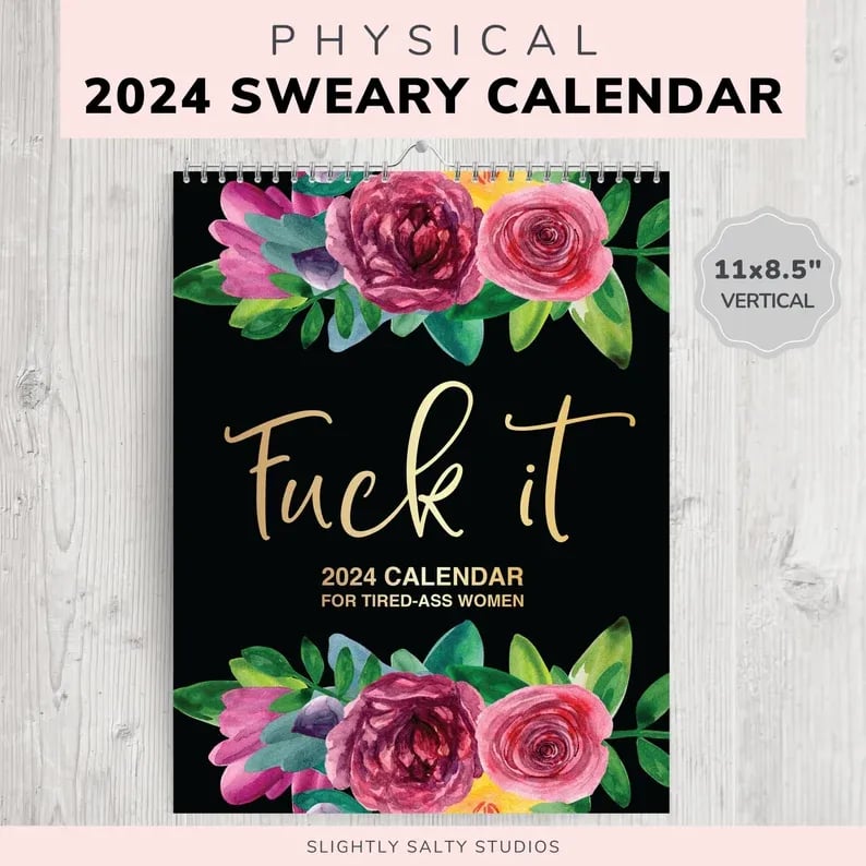 (🔥Last Day Promotion 50% OFF) 2024 Calendar For Tired-Ass Women - Buy 2 Get Extra 10% OFF & Free Shipping