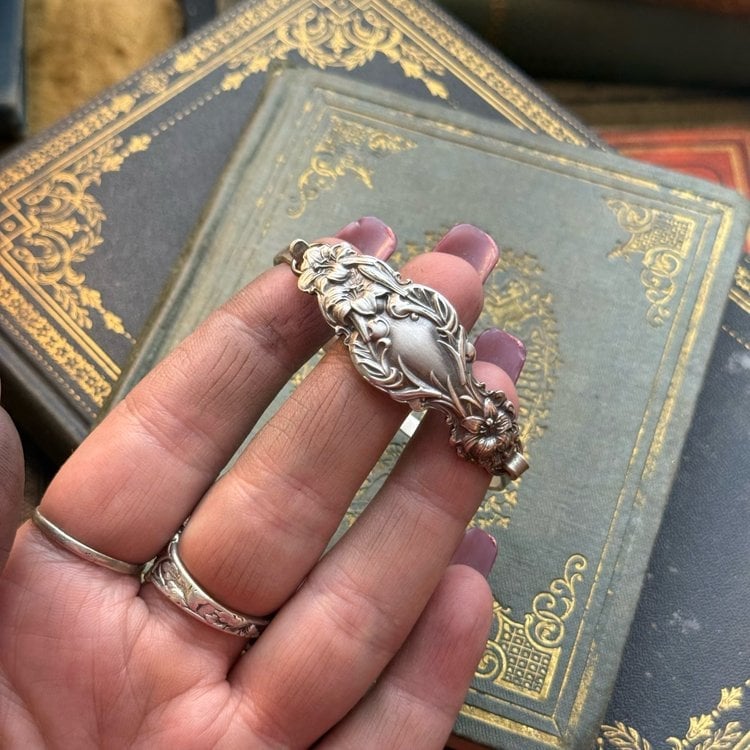 🔥LAST DAY 49% OFF✨Handmade Sterling Spoon Bangle - Crafted from Authentic Vintage Silverware