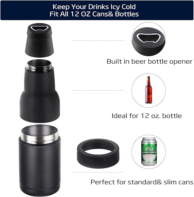 🍻Beer Bottle and Can Cooler with Beer Opener-Buy 2 Free Shipping