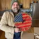 💥Handmade Patriotic Flag Bullet Clock