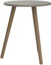 AWASEN Round Side Table, Small End Table for Living Room, Modern Wood Accent Table Coffee Side Table with Wood Legs for Small Space, Easy Assembly, Rustic Brown