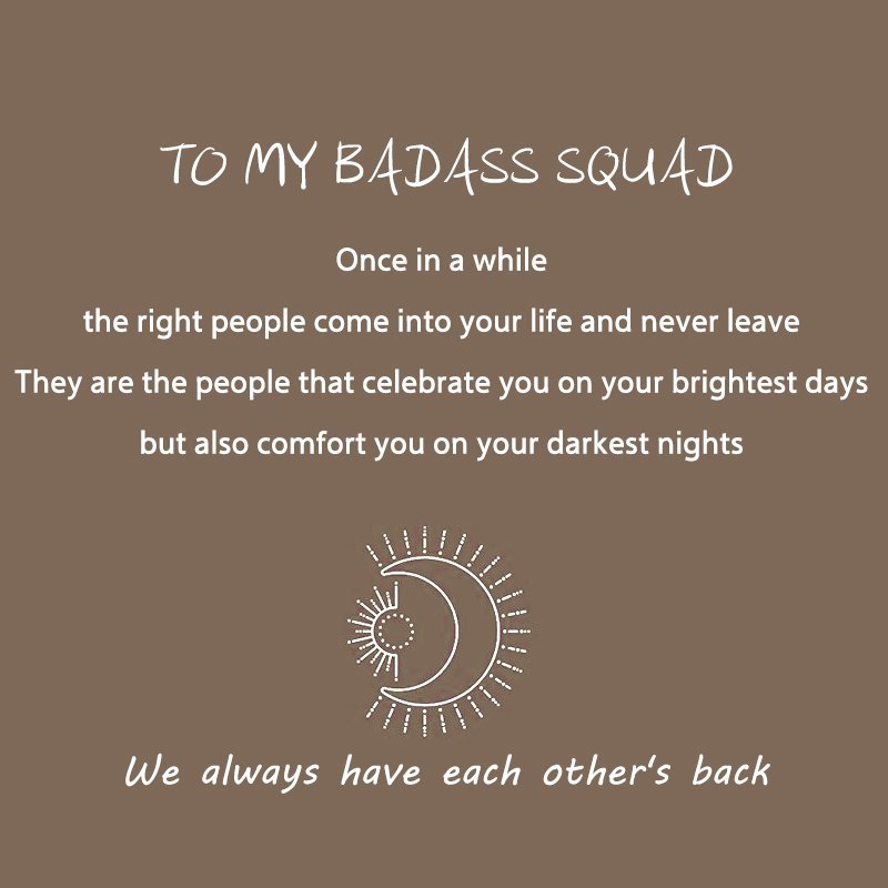 💖2022 Mother's Day Promotion- 48% OFF🌹To My Badass Squad Necklace - ''We always have each other's back''👩‍❤️‍👩