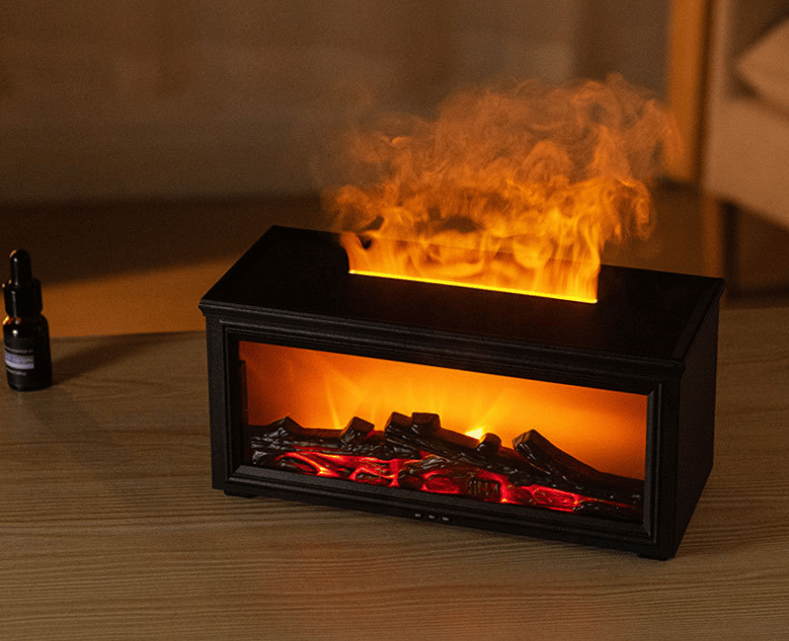 🎁TikTok Last Day Sale - 70% OFF🔥Flame Fireplace Aroma  Diffuser Humidifier Night Light Aromatherapy Timer Gift Atmosphere