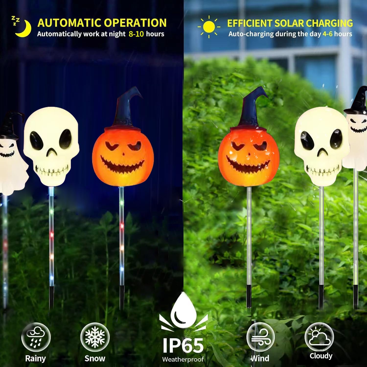 🔥Last Day Promotion 50% OFF🔥6-Pack LED Solar Halloween Ground Lights