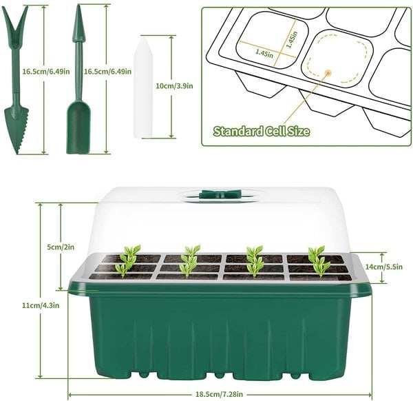 🔥Last Day Promotion 50% OFF🔥Seed Starter Trays with Grow Light