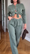 Women's Collar Solid Color Casual Suit