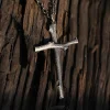 ✝️100% Handmade Sterling Silver Modern & Minimalist Cross Necklace(𝐉𝐚𝐜𝐤 𝐌𝐢𝐥𝐥𝐞𝐫 𝐇𝐚𝐧𝐝𝐦𝐚𝐝𝐞®)
