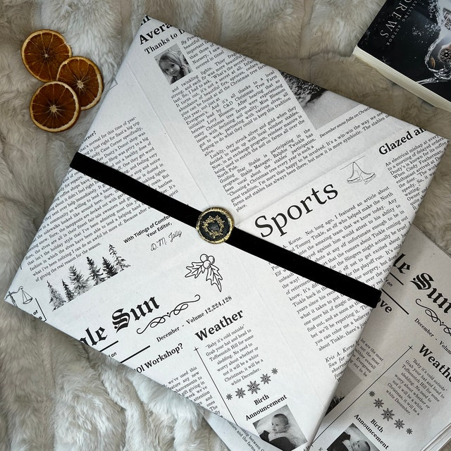 🎄🎅Christmas Presale - 49% -North Pole Newspaper Christmas Gift Wrap