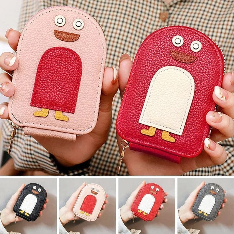 (🎄Early Christmas Sale- 50% OFF) 🎁Cute Penguins PU Credit Card Coin Wallet🎉 Buy 3 Get Extra 10% Off