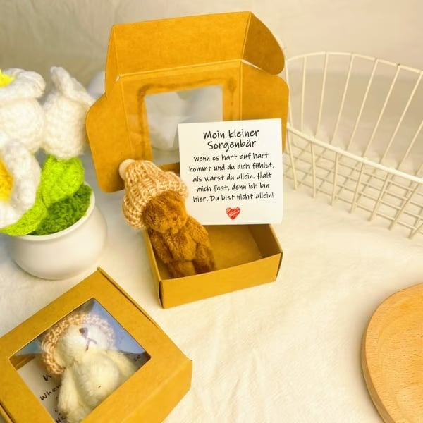 🎁Letzter Tag 50% RABATT -Handgemachter Mini-Plüsch-Teddybär in Box