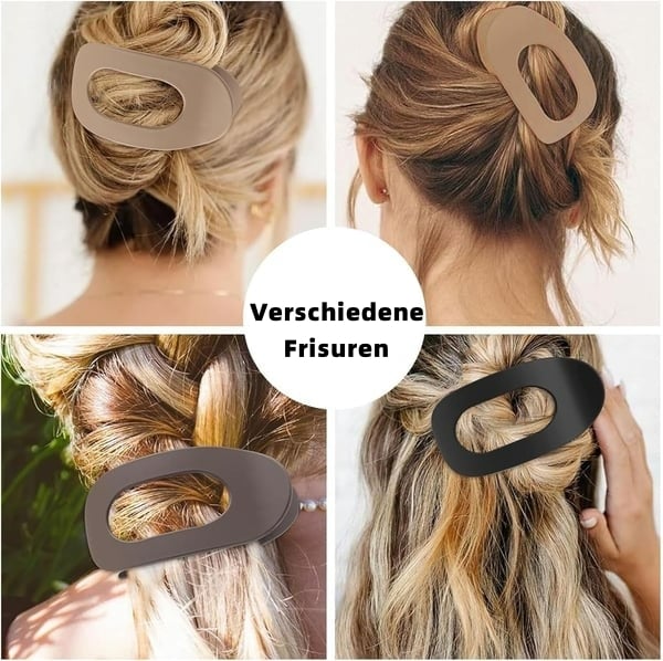 🔥LETZTER TAG 49 % RABATT💖Lässige vielseitige Haarspange in Uni-Farbe zum flachen Aufliegen