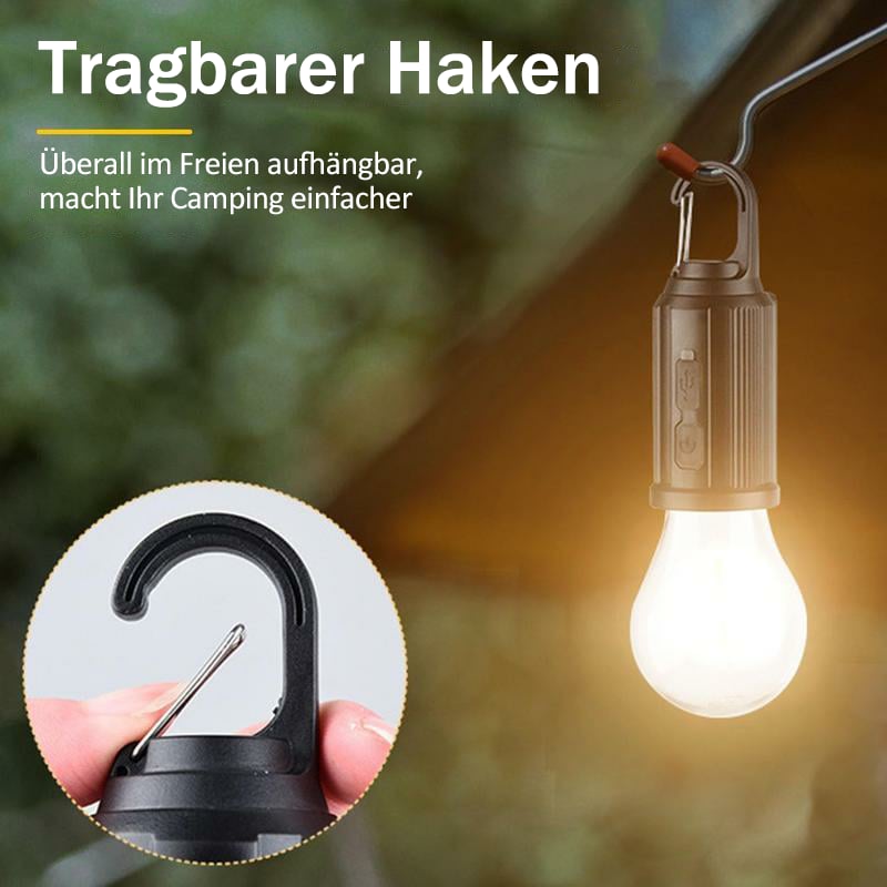 🔥Zelt-Camping-Glühbirne, wiederaufladbare tragbare LED-Camping-Laterne mit 3 Beleuchtungsmodi