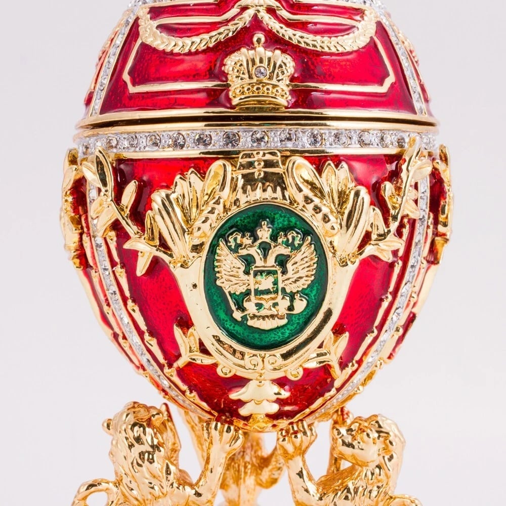 🎁TikTok Last Day Sale - 70% OFF🔥Red Lions Faberge Egg Music Box