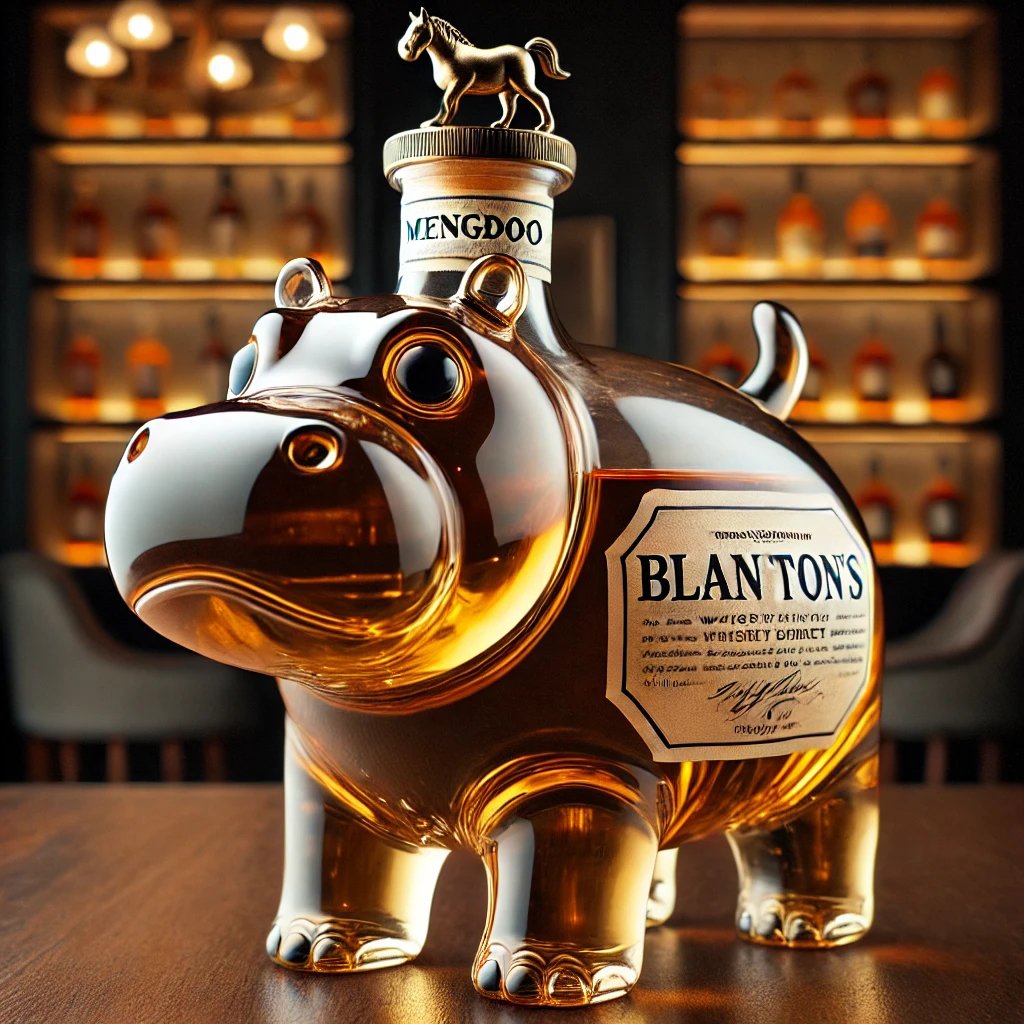 Cute Mengdoo Hippo Whiskey Bottle