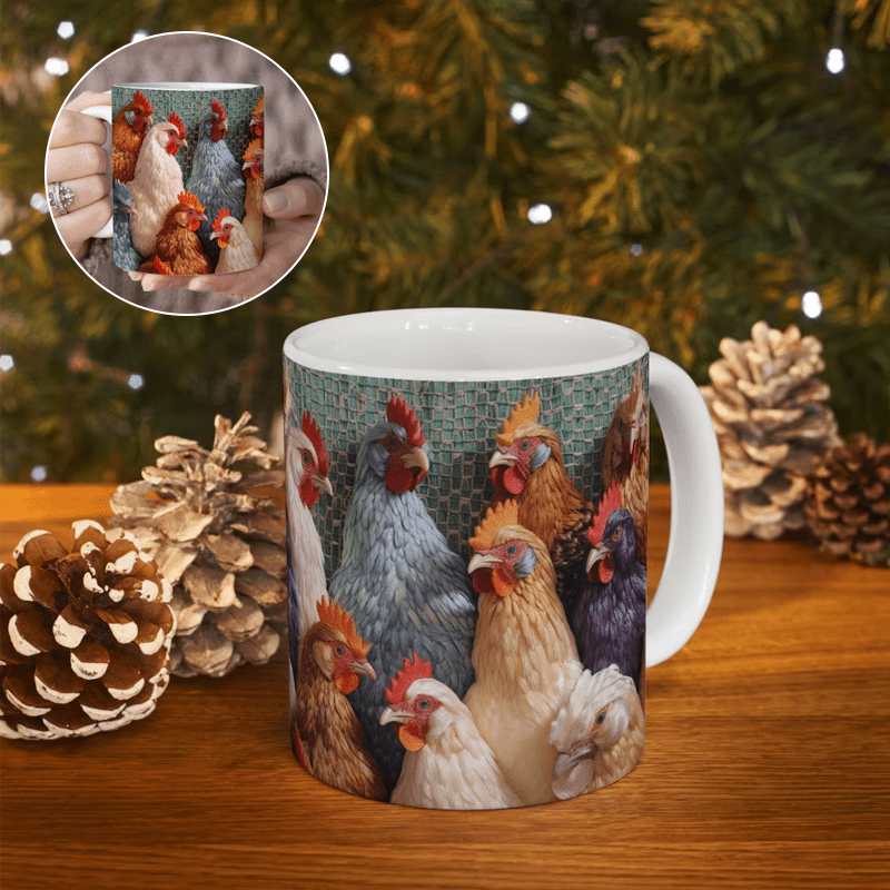 🌲Early Christmas Sale 70%🎁🐓Chicken Mug 🎁A good choice for Christmas gift
