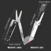 9 in 1 D2 Steel Outdoor Multi-Tool Kit – Detachable