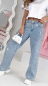 Women's Rhinestone Star Casual Jeans