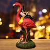 TIKI Riding on Flamingo，Flamingo solar lamp decoration