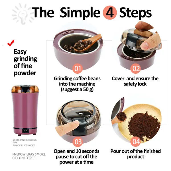 (🌲Christmas Big Sale- SAVE 60% OFF) Mini Kitchen Electric Cereals Grinder