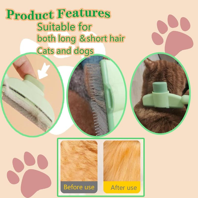 💥LAST DAY SALE 50% OFF💥Self-Cleaning Pet Hair Comb with Release Button