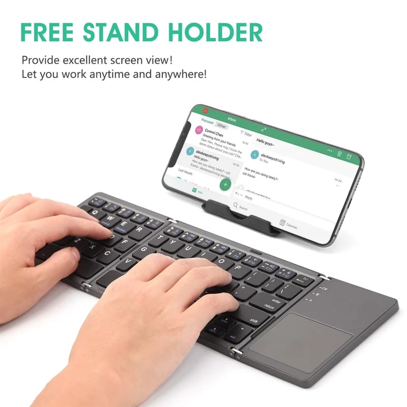 🔥Last Day 50% OFF🔥 - Foldable Bluetooth Keyboard with Touchpad