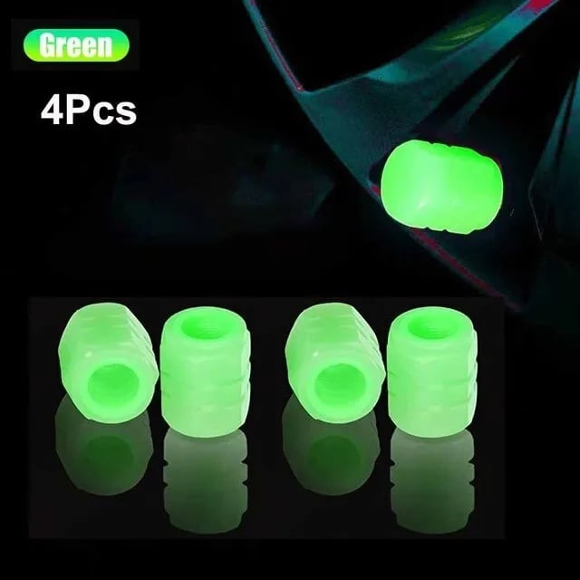 🔥Last Day Promotion 70% OFF-🔥-Glow in The Dark Valve Caps (Universal Fits Any Car)