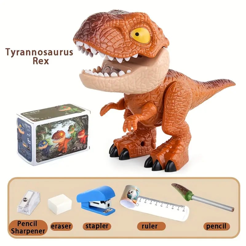 (💦SUMMER HOT SALE- 49% OFF💦)🦖🦖5-in-1 Dinosaur Stationery Set 🎉BUY 2 GET EXTRA 10% OFF