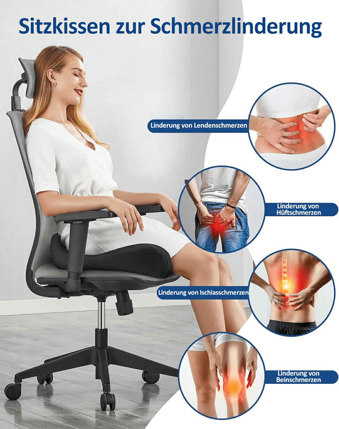 🔥LETZTER TAG 49 % RABATT🔥Ergonomisches Sitzkissen aus Memory Foam