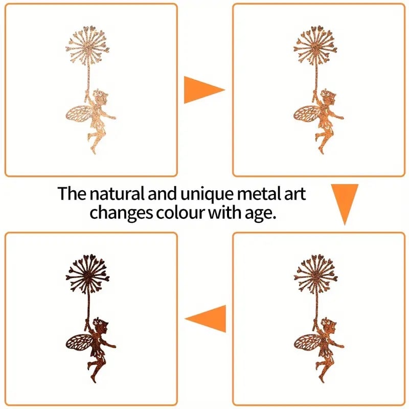 🔥 July 4th Sale – 50% OFF! Minimalist Metal Wall Art – Honeycomb Silhouette with Girl Holding Dandelion | Whimsical Iron Decor for Bedroom & Home