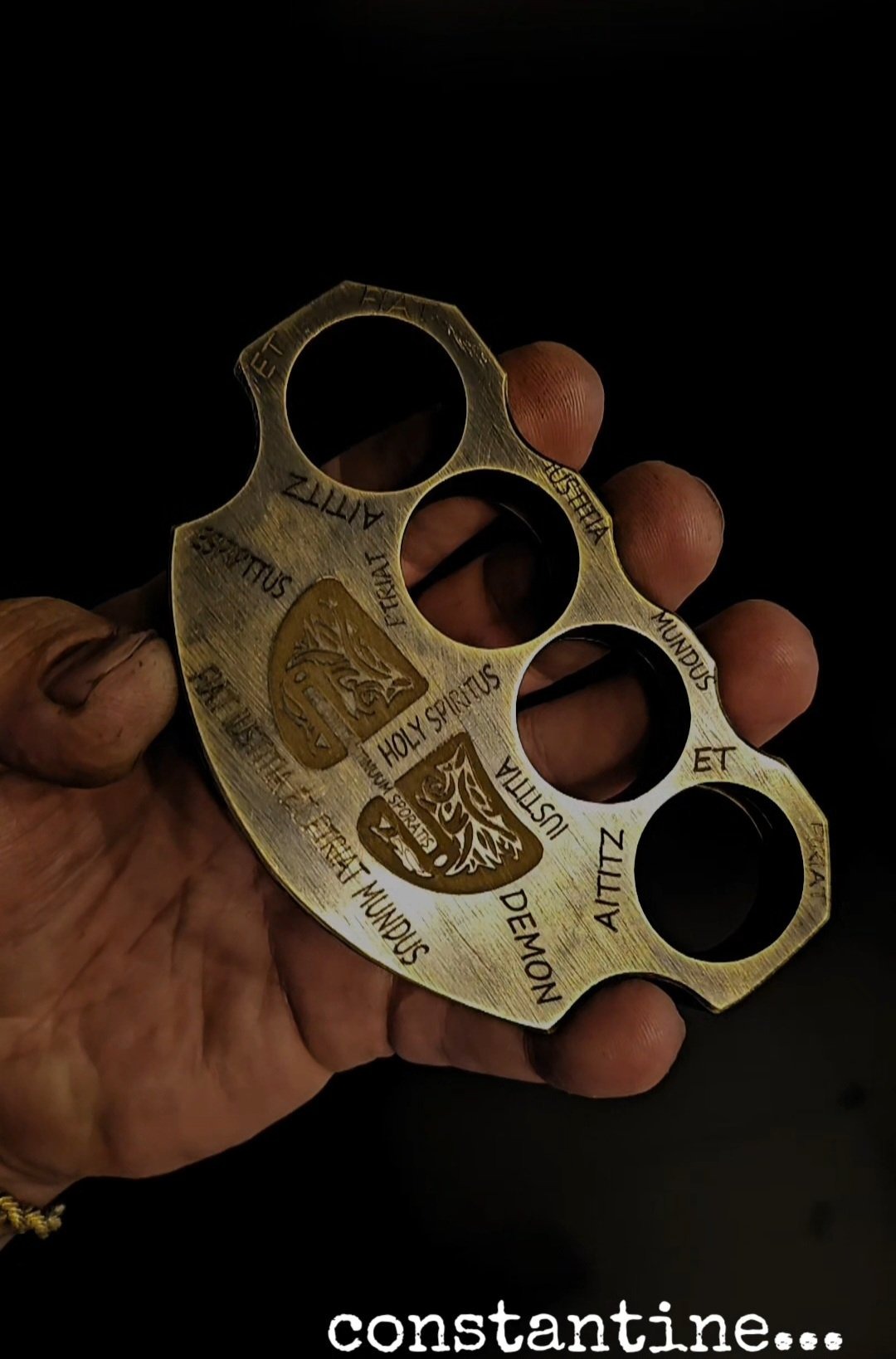 Constantine Holy Spiritus EDC Brass Knuckles Weapon