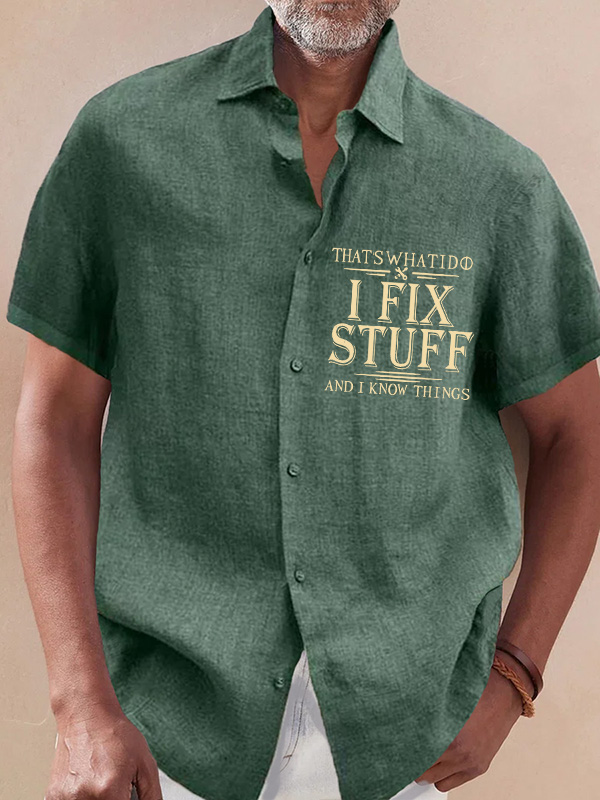 That's What I Do I Fix Stuff And I Know Things Print Vintage Shirt