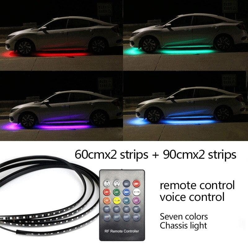 🔥Last Day Sale - 50% OFF🎁 2024 Car Chassis Flexible RGB Waterproof LED Strip Lights (4PCS)