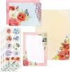 Hallmark Stationery Set with Desk Organizer, Light Pink (10 Blank Cards with Envelopes, 20 Writing Sheets with Envelopes, 75-Sheet Notepad, 30 -Sticker-Seals)