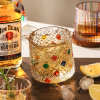 Italian Snowflake Art Rocking Whiskey Glass