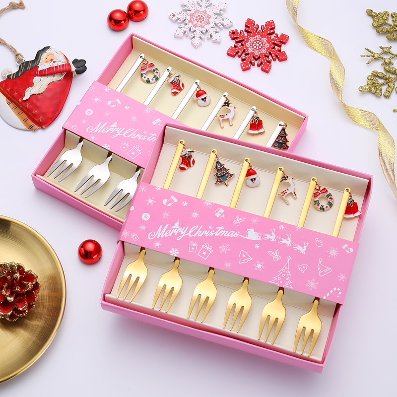 🎅(Early Christmas Sale - Save 48% OFF)Christmas Stainless Steel Spoons/Forks(1 SET)