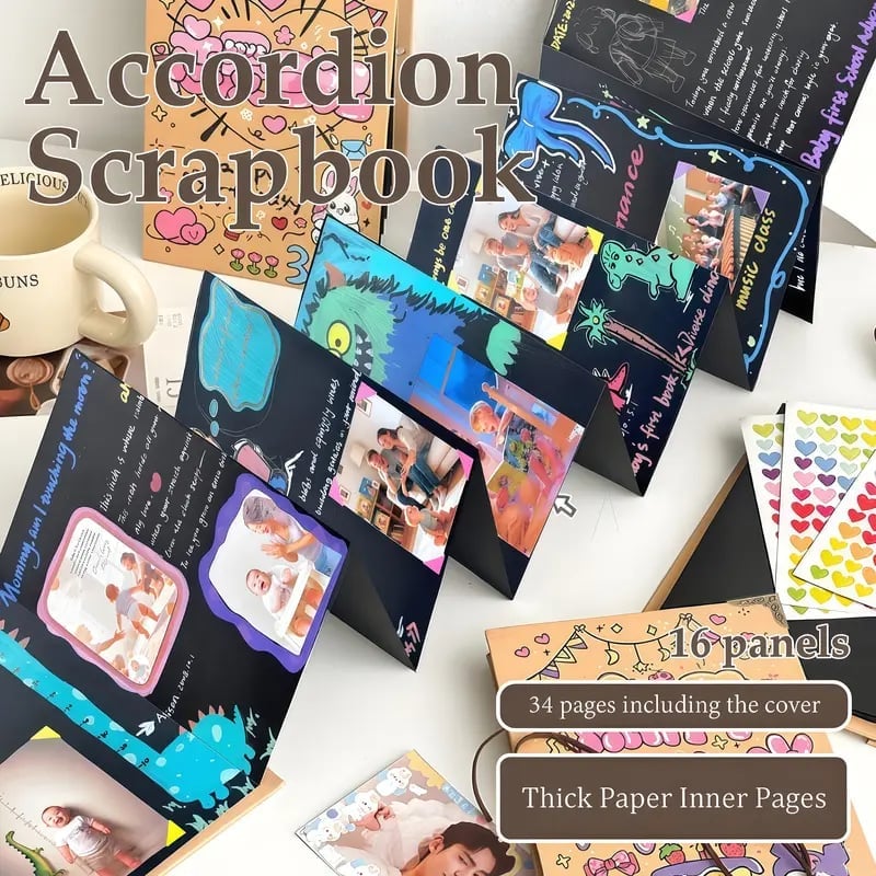 🎁TikTok Last Day Sale - 70% OFF🎉The Memory Keeper: 99+ Inch Accordion Scrapbook Album📚