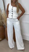 Women's Single Shoulder Button + Pants Casual Commuter Suit