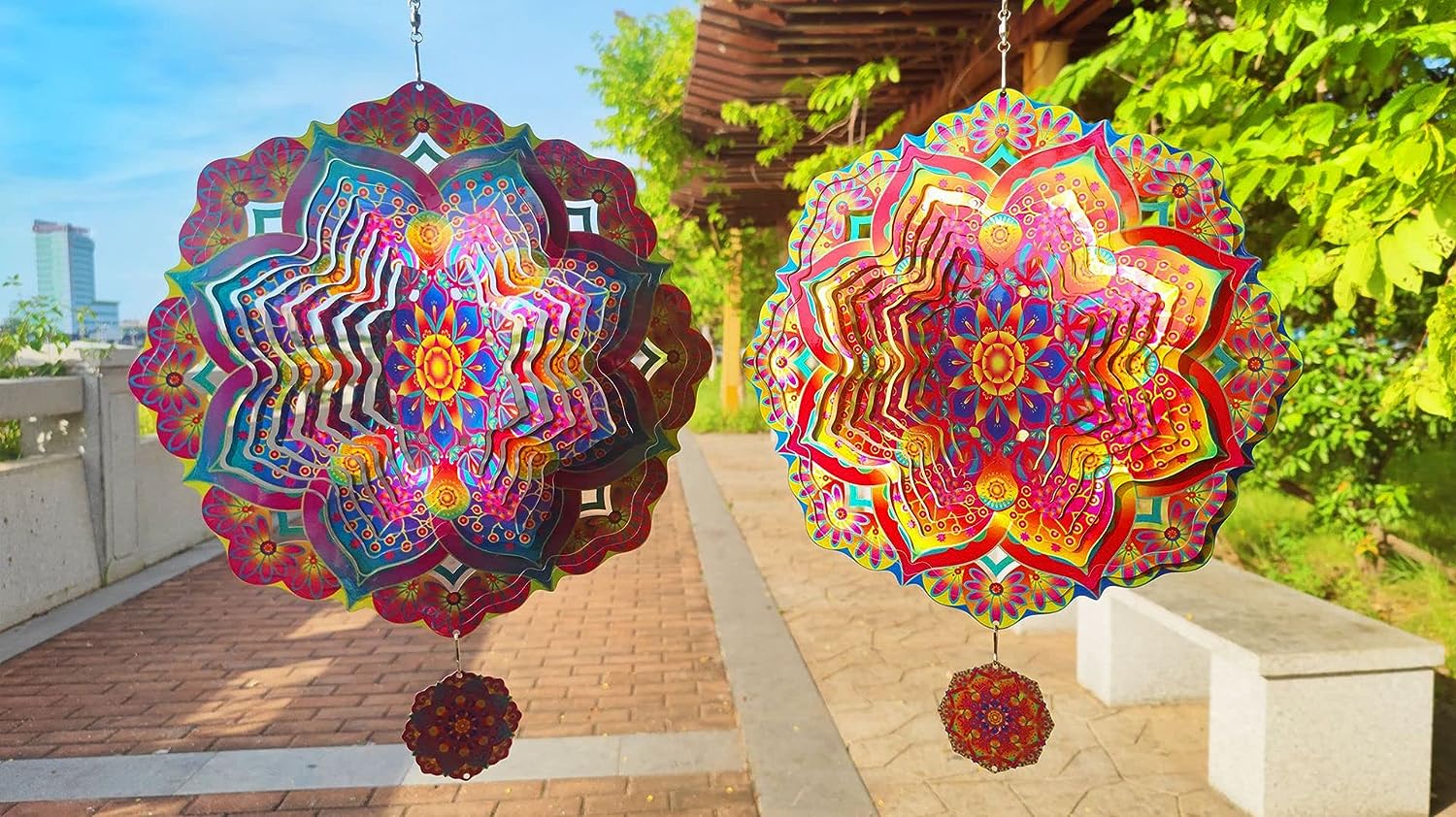 🔥Last Day Sale - 70% OFF🎁 - Mandala Hanging 12 Inches Wind Spinner - BUY 2 FTEE SHIPPING