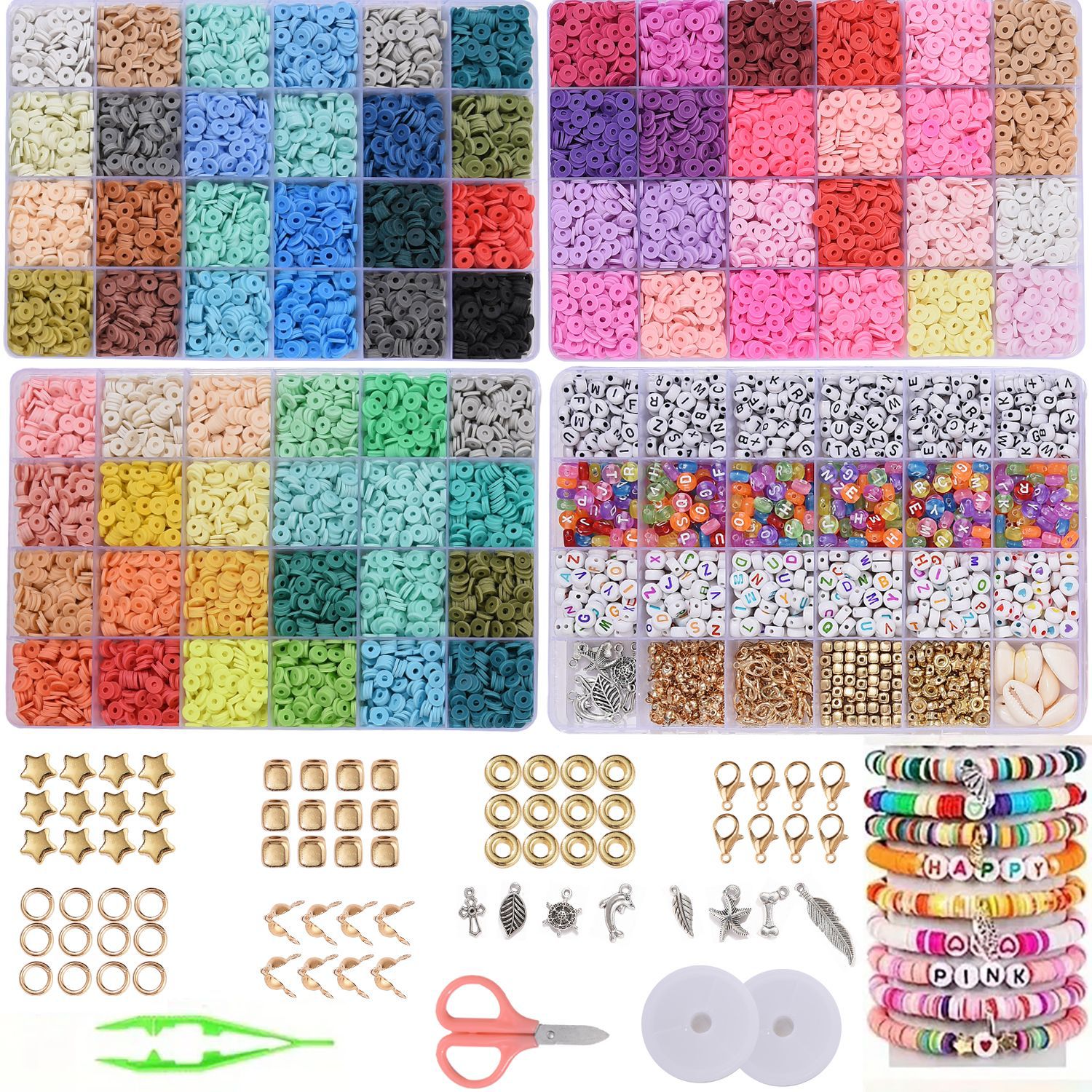 🔥LAST DAY SALE 50% OFF💕Clay Beads Bracelet Making Kit