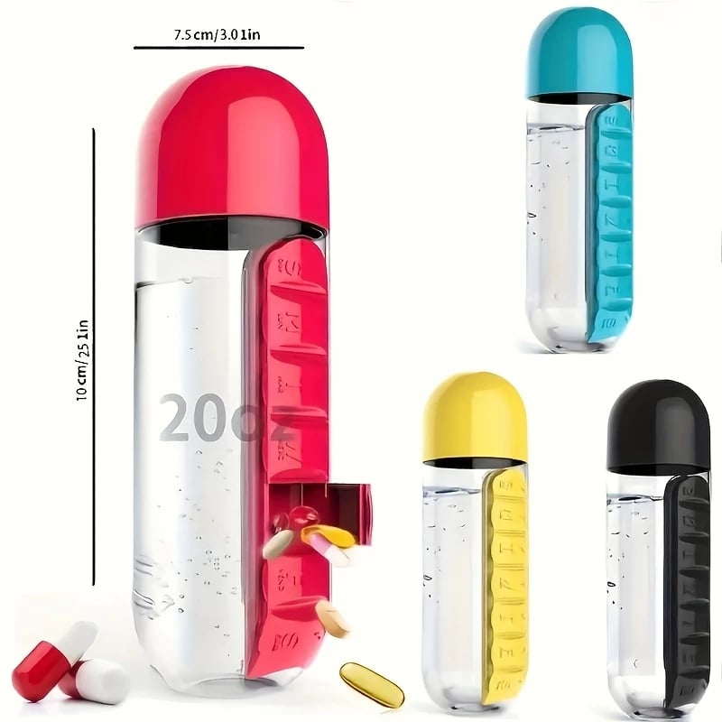 🎁TikTok Last Day Sale - 70% OFF🔥2-in-1 Portable Medicine Box & Water Bottle