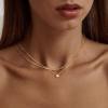 Tewiky Diamond Necklaces for Women, Dainty Gold Necklace 14k Gold Plated Long Lariat Necklace Simple Gold CZ Diamond Choker Necklaces for Women Trendy Gold Necklace Jewelry Gifts for Girls