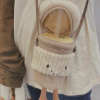 Coffee and milk tea portable crossbody plush bag