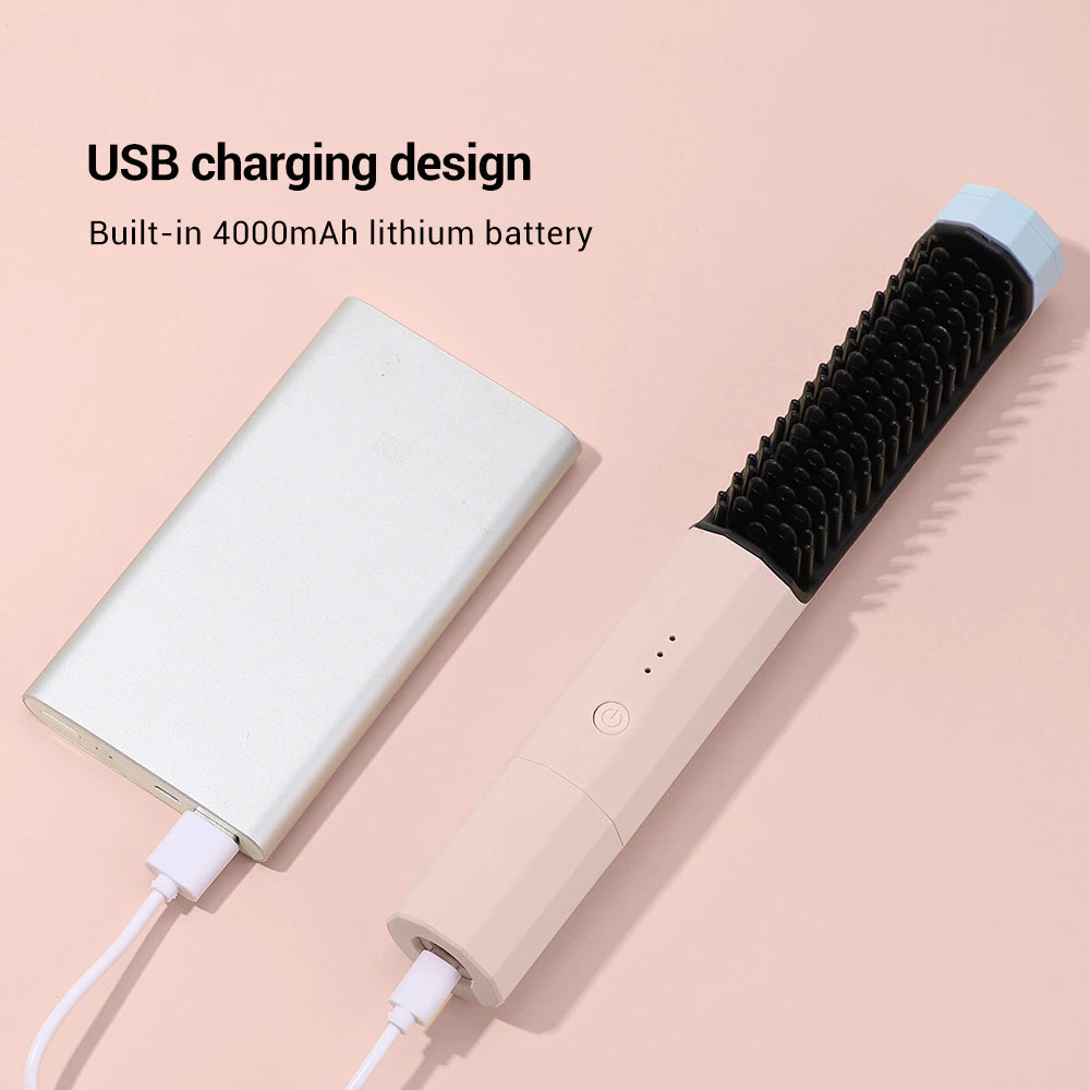 (🔥Last Day Promotion-60%OFF)2 In 1 USB Professional Straightener Comb(Free shipping)